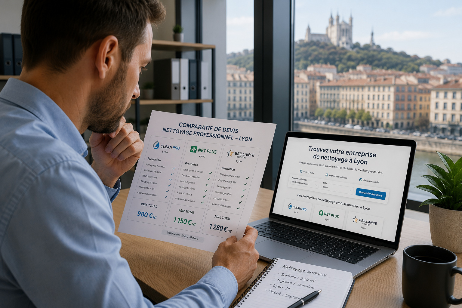 Comparer les entreprises de nettoyage Lyon